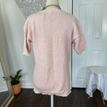 Vintage Light Blush Pink Boho Coquette Knitted Knit Shortsleeve Sweater Top M Size M Photo 3