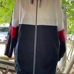 Tommy Hilfiger  Red and White Windbreaker Jacket Lightweight Athletic Style Photo 0