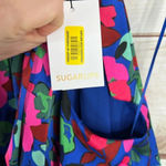 Sugar Lips Vivi Berry Floral Print Halter Neck Satin Blouse NEW Size XS Photo 6