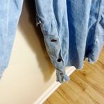 Free People  Days to Come Denim Parka Coat Faux Fur Collar  Size M New Photo 11