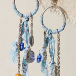 Free People NWT  Juniper Hoop Earrings in Sky Photo 0