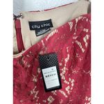 City Chic  Lace Whisper Dress Size L/ 20 Raspberry Nude Midi Photo 4