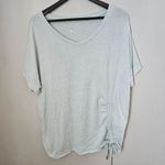 Stylus Light Green Ruched Top Womens XL Athleisure Workout Short Sleeve Casual Photo 12