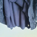 Anthropologie  Lilka Marya Navy Heathered 3/4 Sleeve Henley Lace Dress Photo 4