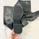 Target NEW  Chunky Black Faux Leather Wide Calf Platform Knee High Boots US 11 Photo 6