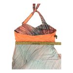 ZeroXposur Halter Swim Dress Built In Bra Neon Orange Grey Sun Protection Size L Photo 6
