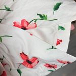 Hobbs London Elegant  Floral Long Sleeve Dress in White and Red Photo 3