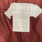 Athleta  Skyline II High Rise Paper Bag Waist Belted Tie Waist Pant Cognac Size 6 Photo 9