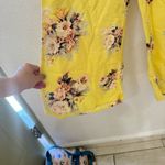 Anthropologie  Feather Bone Talese wide leg yellow floral pants Size 4 Photo 9