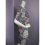 Gypsy 05 NWT Bima Printed Silk Lace Front Dolman Sleeve Shift Mini Dress M $242 Photo 4