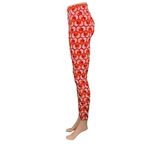 LuLaRoe Red Geo Print High Waist Leggings Photo 10