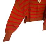 Merokeety  Women’s Cropped Sweater Size Medium Rust Pink Bat Wing Crewneck Photo 2