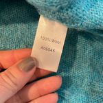 The Tog Shop 100% wool cableknit cardigan sweater XL Blue Photo 5