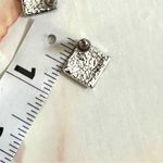 Silver tone and green post earrings Photo 3