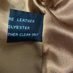 Juliet Michelle Tan Leather Jacket with Notched Lapels and Tailored Silhouette Photo 8