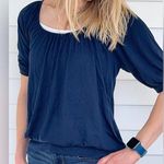 Xhilaration Navy Short Sleeve Top Photo 0