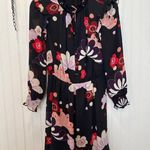 Ann Taylor  Blooms Ruffle Floral Shirtdress Long Sleeve Mini Career Womens Size S Photo 1