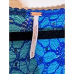 Free People  Blue Bontanical Forest Crochet Flower Lace Dress Size Medium Photo 2