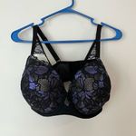 Torrid Perfect T-Shirt Push-Up Bra in Moody Butterfly Lace Rich Black- Size 40DD Photo 3