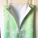 Damaris Bailey Glicina Satin Slip Maxi Green Floral Ruffle Hem Small EUC Photo 4