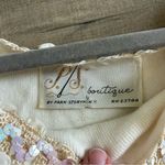 Vintage Park Storyk NY 60s Ivory White Sleeveless Iridescent Sequin Top S Photo 5