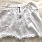 Sanctuary White Distressed Denim Skirt Photo 0