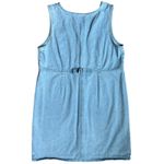 Sonoma Vintage Light Wash Denim Jumper Mini Button Dress Size L 100% Cotton Photo 1