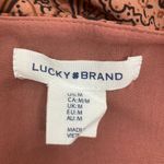 Lucky Brand  Rust Orange Paisley Babydoll Dress M Boho Flowy Tiered Photo 11