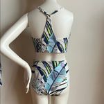 Calia swim set Tropical Leaf Print Bikini Set Blue Size M Photo 2