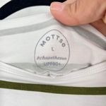 Mott50 Women's Striped Long Sleeve UPF 50 Shirt Dress White Olive Green Large Green Photo 3