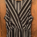 Jealous Tomato black and white striped jumpsuit 2X Photo 0