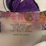 Terez  Multicolor Butterfly Print Button Down Long Sleeve Pocket Shirt Top Sz S Photo 2