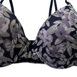 Jessica Simpson Blue & Purple Floral Underwired Front Open Bra Women 36B | 64-6 Photo 6