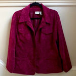 Chico's Chico’s‎ Size 3 Velvet Paisley Fleur De Lis Printed Jacket Blazer  XL Boxy Photo 0