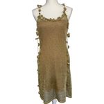 Cult Gaia  Alonza Knit Dress in Gold Large New Womens Mini Metallic Cocktail Photo 4