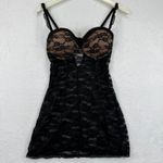 Adore Me Black Lace Babydoll Chemise Teddy Lingerie Women's Size L Photo 0