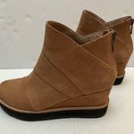 Eileen Fisher 7.5 Clapton Boots Brown Leather Wedge Bootie Back Zip $280 MSRP Photo 8