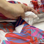 Hutch Anthropologie  Printed Ruffle Sleeve tropical leaves Romper US 10 Photo 8