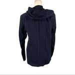 COS  Navy Dark Wash Denim Hooded Full Zip Minimalist Jacket Small Photo 6