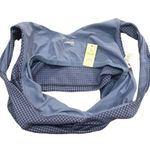 Aerie OFFLINE Mini Houndstooth V-Neck LonglineNavy Sports Bra Size M Photo 4