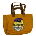 Yellowstone National Park Yellow Canvas Tote Bag Brown Photo 0
