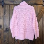 FRNCH  Paris Pink Cable Knit Turtleneck Sweater Photo 2