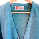 Puritan Sportswear Rare Vintage  Blue Button Up Cardigan Sweater Photo 2