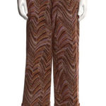 Carolina Herrera CH  Wide Leg Printed Cropped Pants Size 4‎ Photo 0