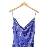 ZARA  Sun Moon & Stars Lilac Satin Drape Neck Mini Slip Dress Size Small NEW NWOT Photo 3