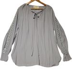 Gray Blue Maternity Peasant Tunic Blouse Size M‎ Office Casual Party Lightweight Size M Photo 0