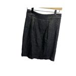 Ann Taylor  Black Gray Tweed Pencil Skirt Wool Career Fall 2 Business Photo 1