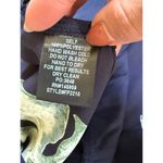 Dress Forum Womens Faux Wrap Jumpsuit Tropical Print Monstera Backless Navy Blue Size Small Photo 7