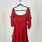 Spell And The Gypsy Collective Clementine Mermaid Off The Shoulder Dress NEW 388 Red Size XL Photo 11