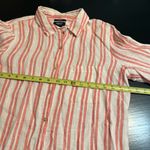 Jones New York Jones & Co orange Striped Linen Shirt women’s size large Photo 3